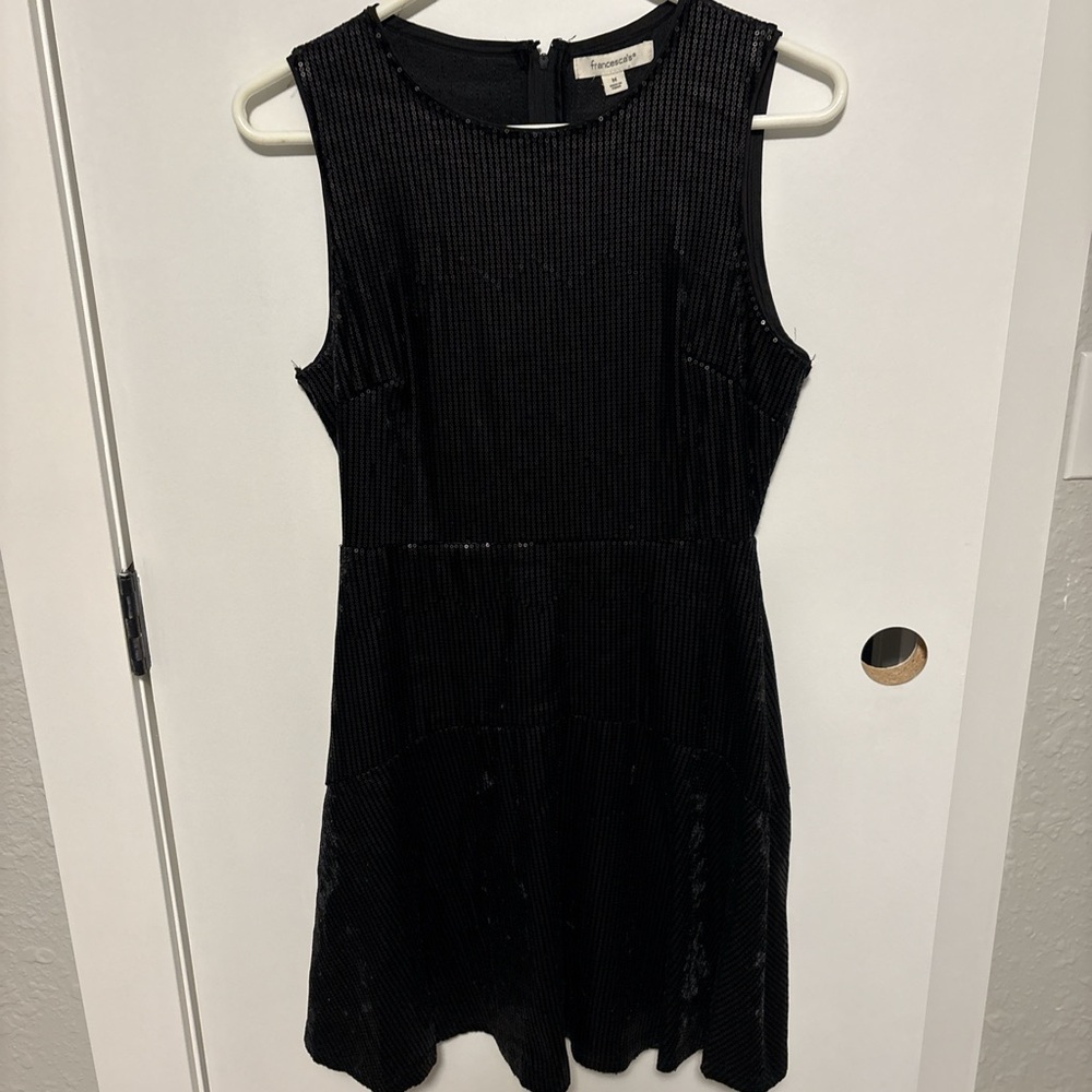 Francesca’s Black Sequin Cocktail Dress NWT Medium Party Mini Dress